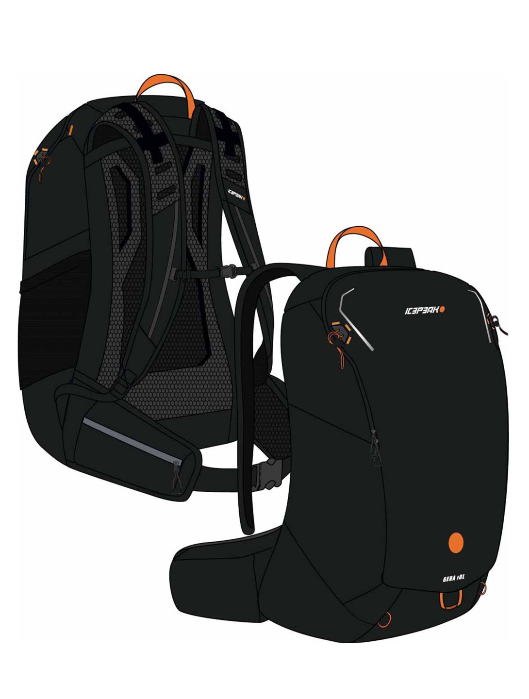 Icepeak, Gera zaino unisex Black nero 