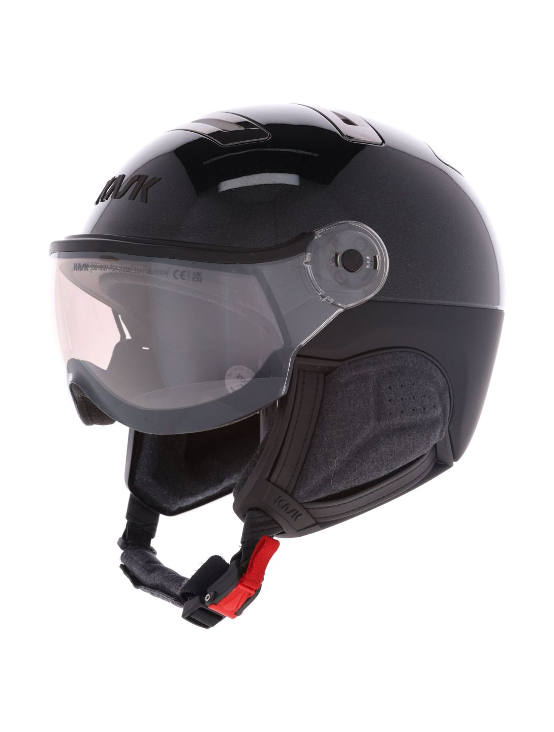 Kask, Piuma-R Chrome Visor caschetto con visiera unisex Black nero 