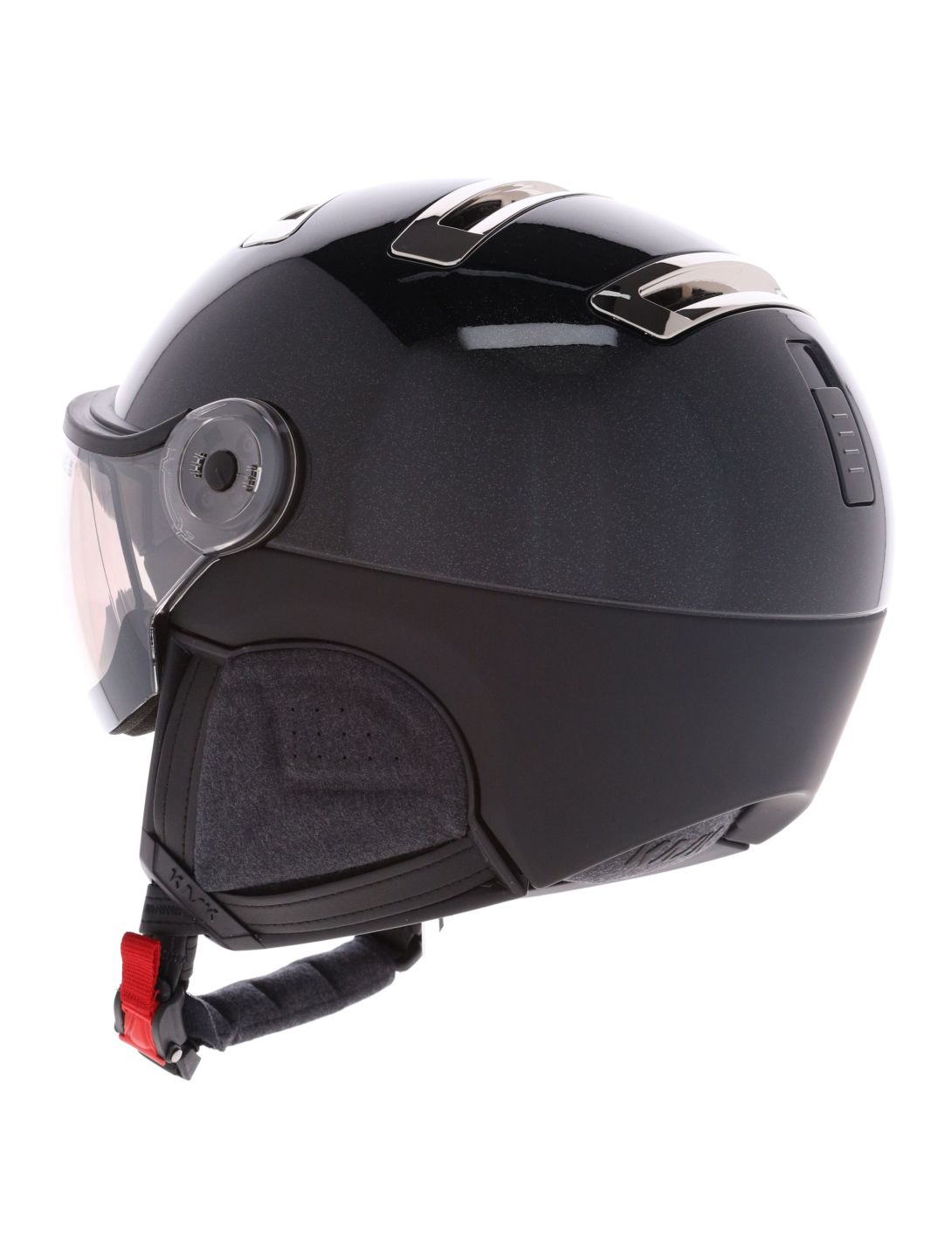 Kask, Piuma-R Chrome Visor caschetto con visiera unisex Black/Silver nero, Zilver 