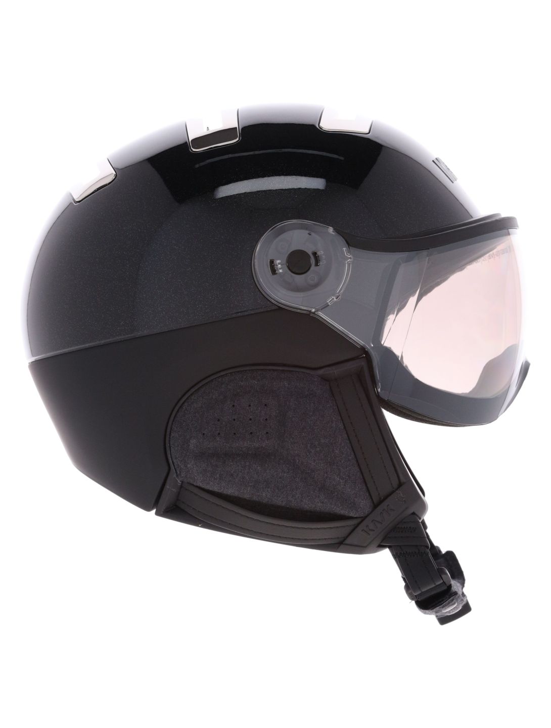 Kask, Piuma-R Chrome Visor caschetto con visiera unisex Black/Silver nero, Zilver 