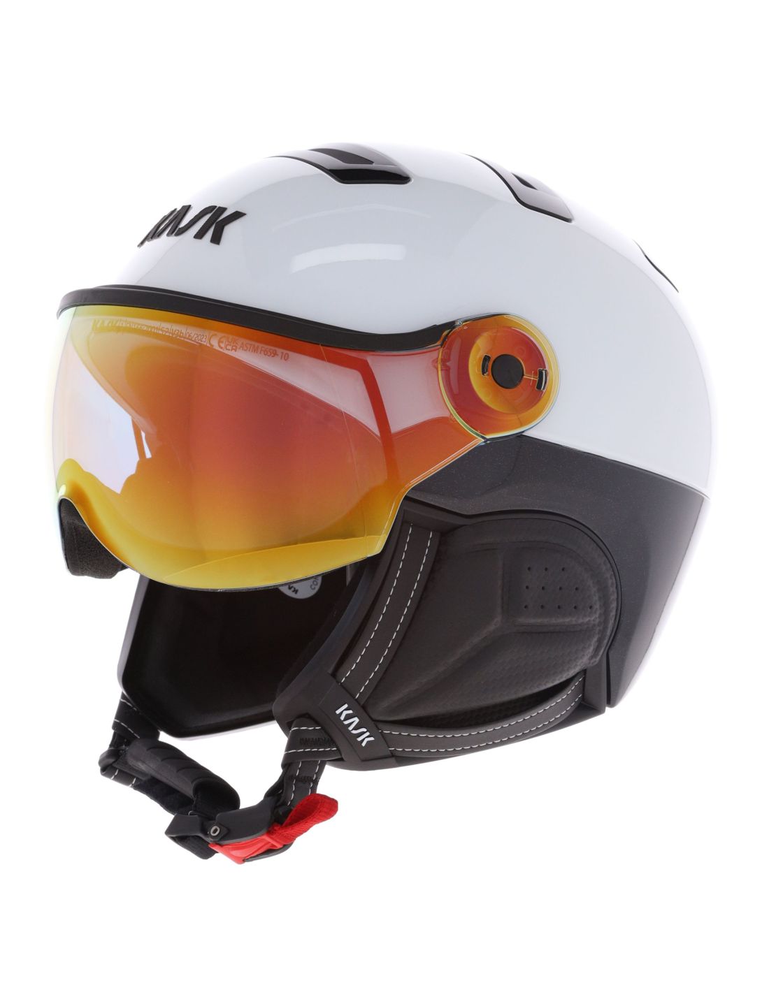 Kask, Piuma-R Montecarlo caschetto con visiera unisex White bianco 