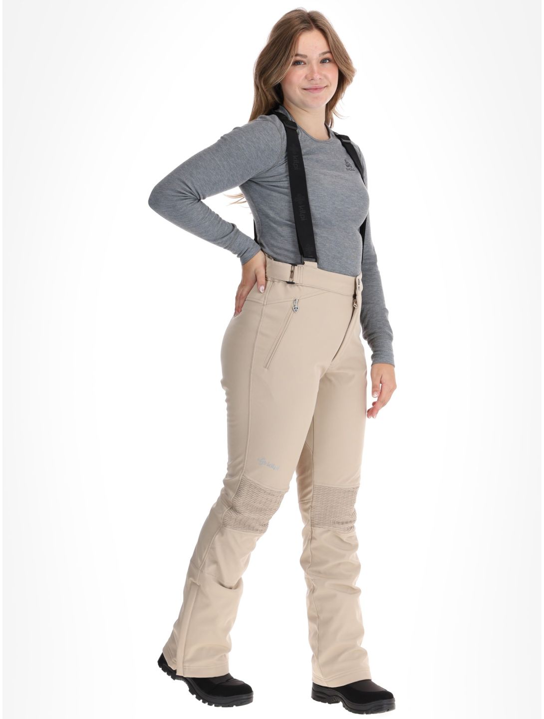 Kilpi, DIONE pantaloni da sci softshell donna Beige beige 