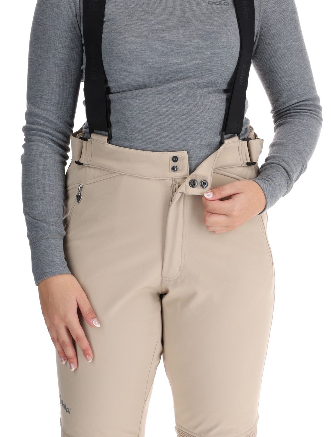 Kilpi, DIONE pantaloni da sci softshell donna Beige beige 