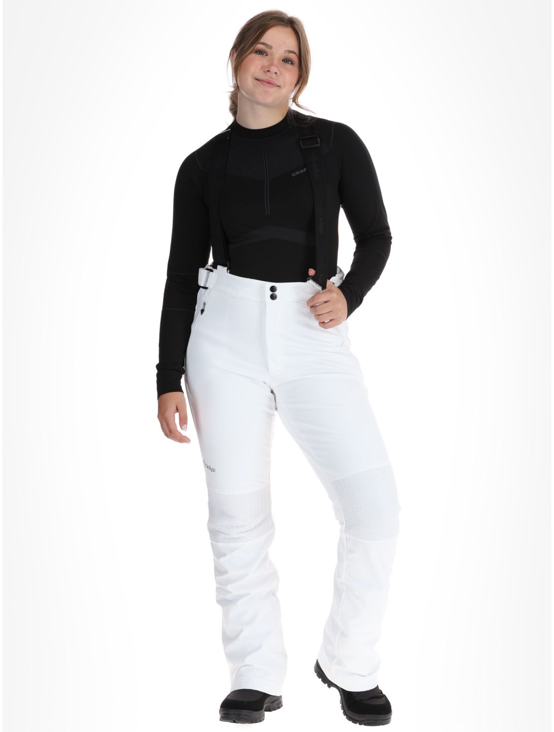 Kilpi, DIONE pantaloni da sci softshell donna White bianco 