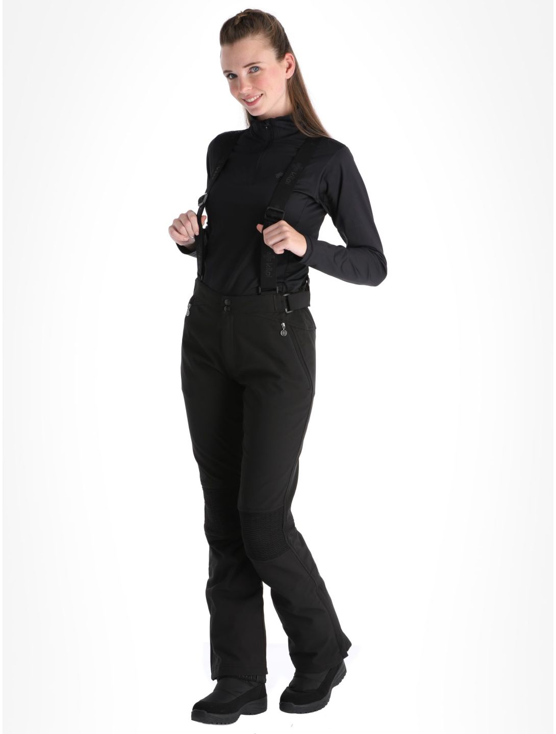 Kilpi, Dione-W pantaloni da sci softshell donna Black nero 