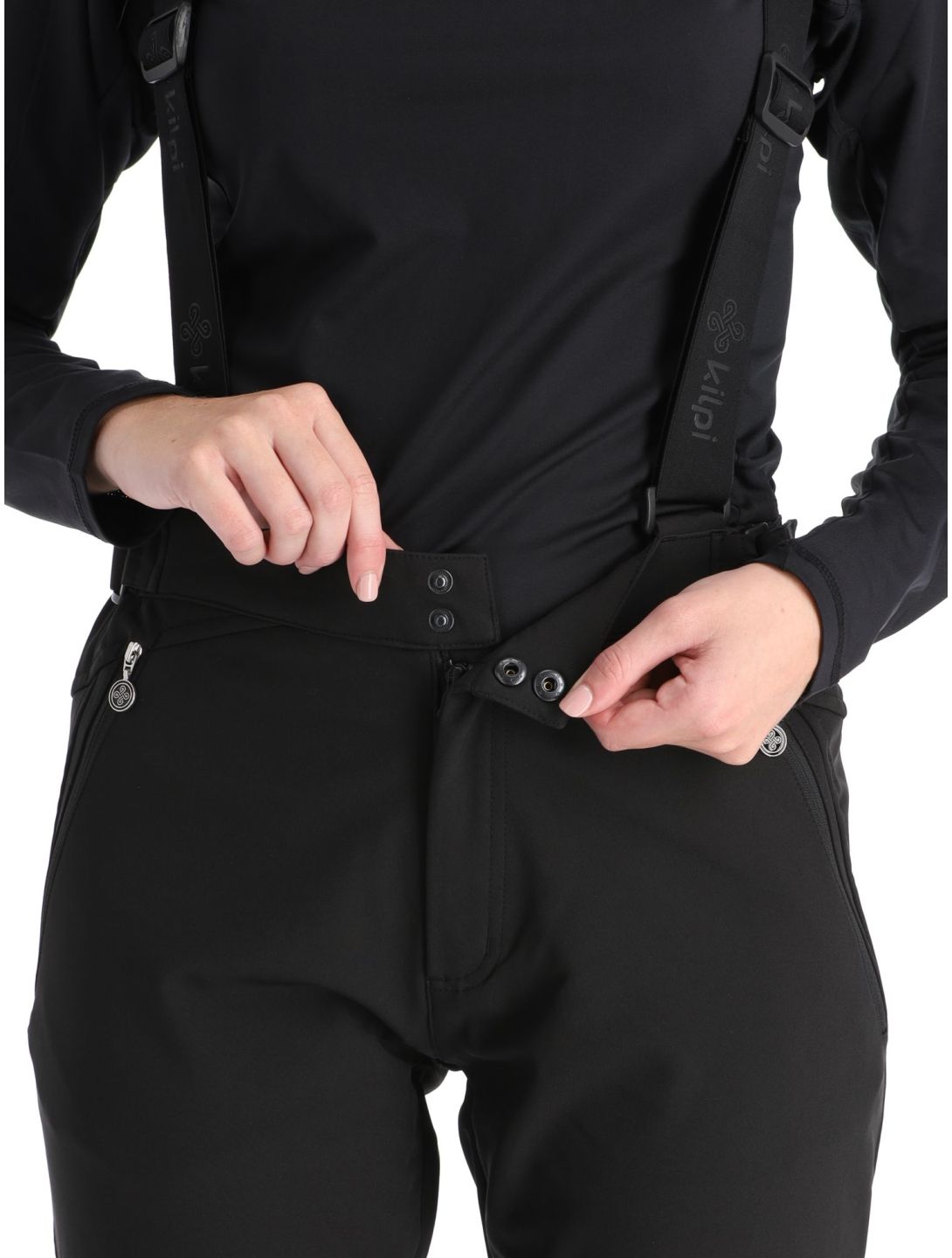 Kilpi, Dione-W pantaloni da sci softshell donna Black nero 