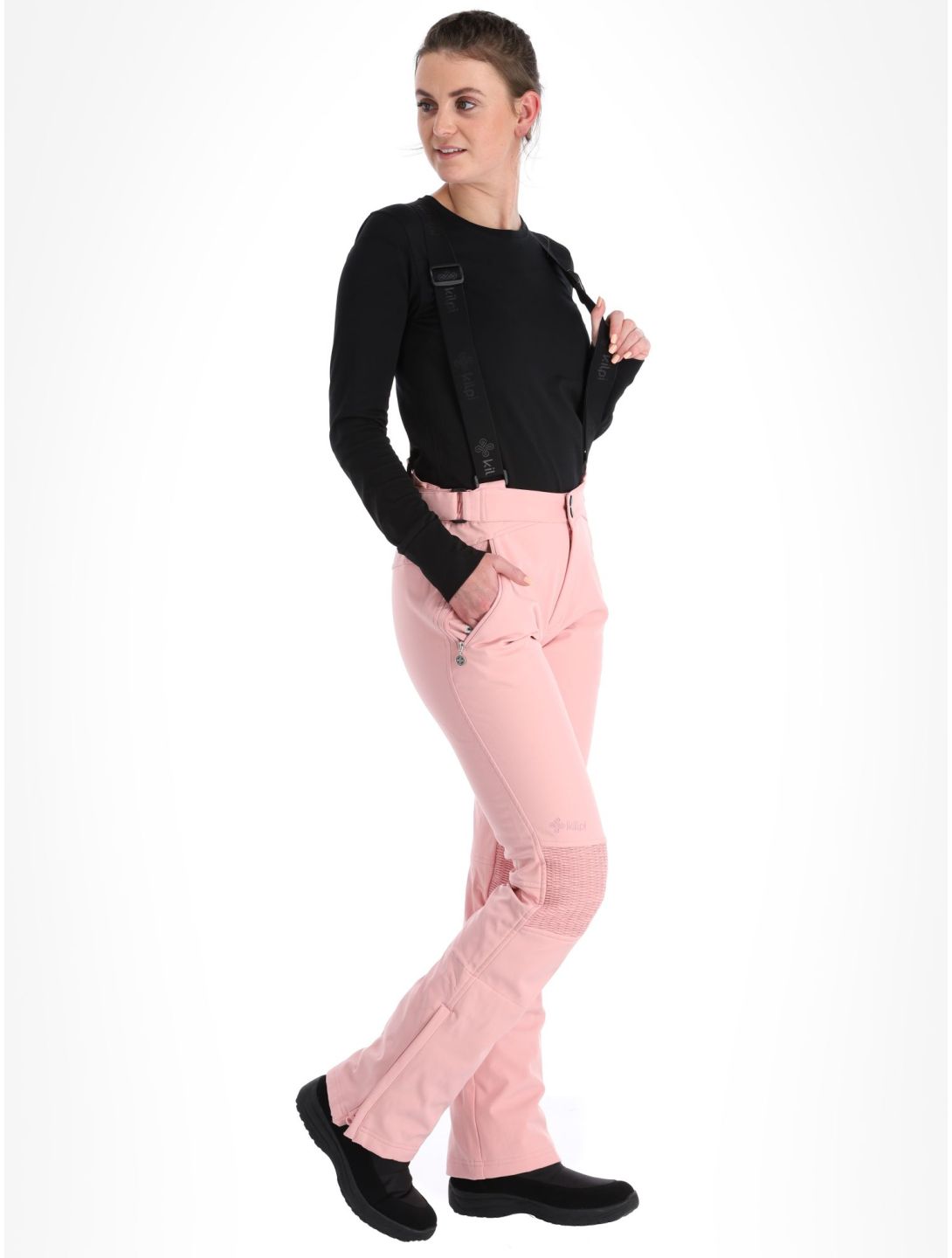 Kilpi, Dione-W pantaloni da sci softshell donna Lady Pink rosa 