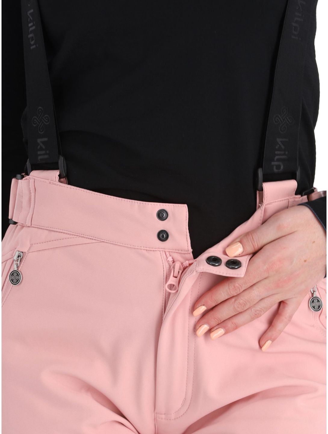 Kilpi, Dione-W pantaloni da sci softshell donna Lady Pink rosa 