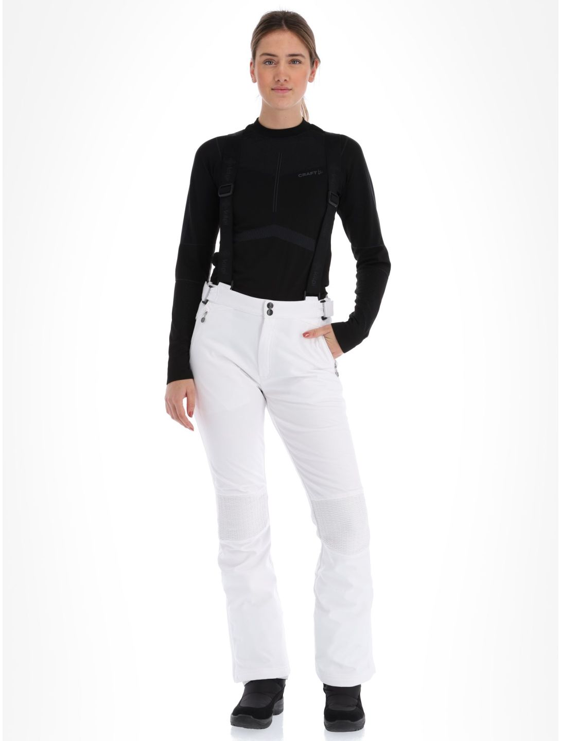 Kilpi, Dione-W pantaloni da sci softshell donna White bianco 