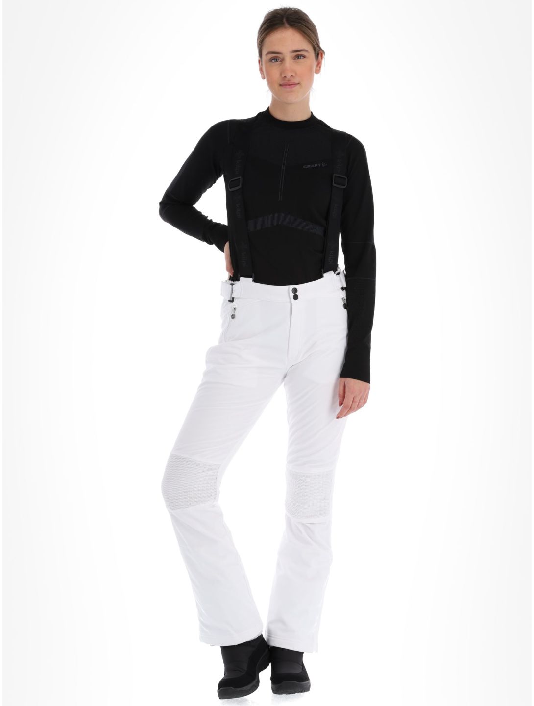 Kilpi, Dione-W pantaloni da sci softshell donna White bianco 