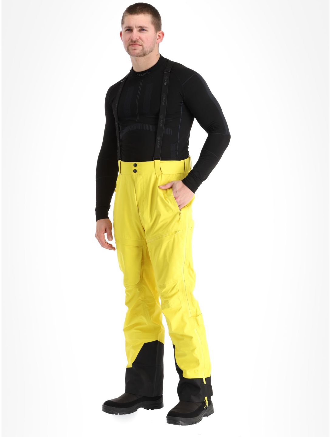 Kilpi, Lazzaro-M pantaloni da sci senza imbottitura uomo Yellow giallo 