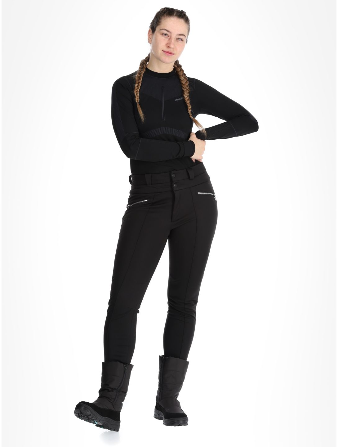 Kilpi, MAURA legging da sci donna Black nero 