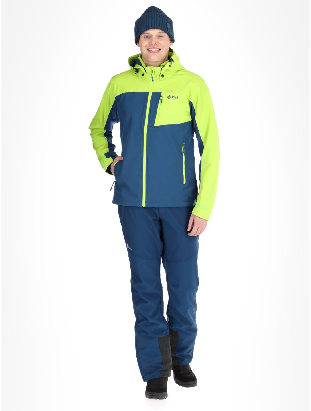 Kilpi, RAVIO softshell uomo Lime Green blu, verde 