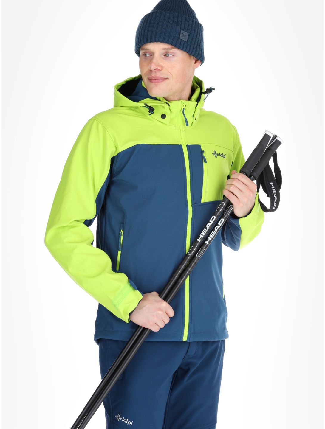 Kilpi, RAVIO softshell uomo Lime Green blu, verde 