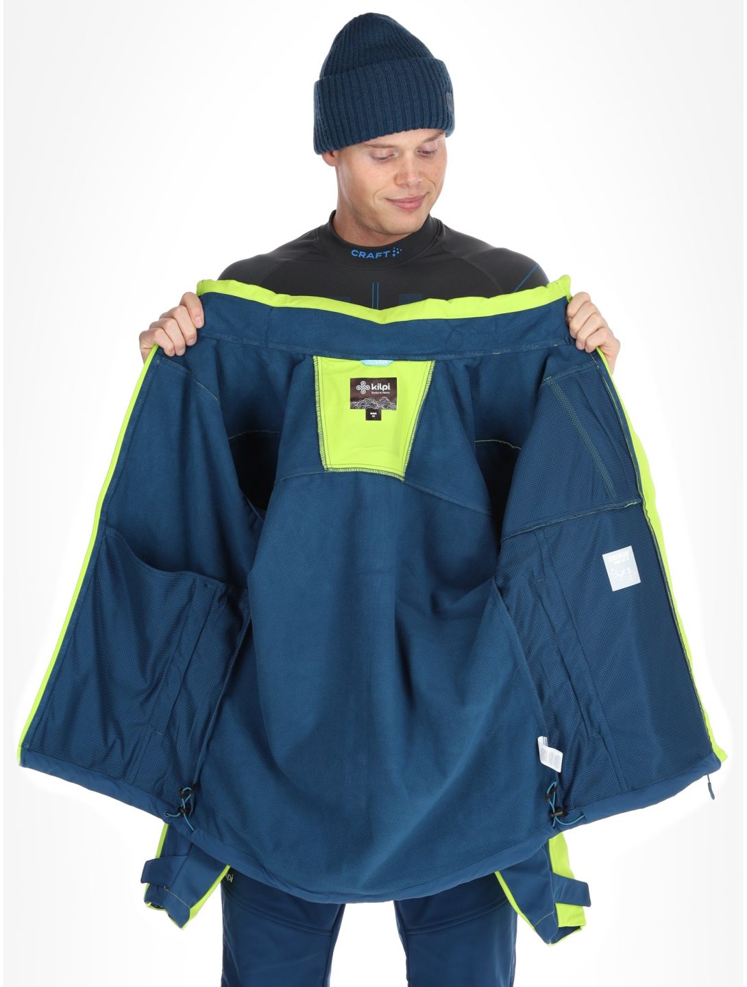 Kilpi, RAVIO softshell uomo Lime Green blu, verde 