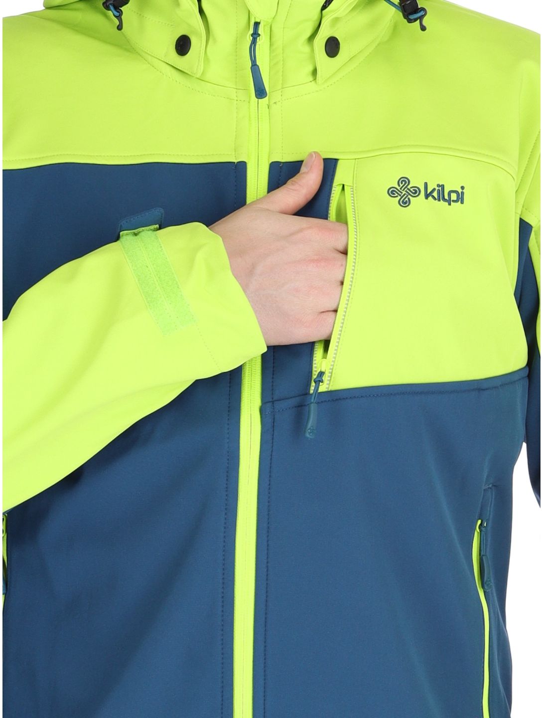 Kilpi, RAVIO softshell uomo Lime Green blu, verde 