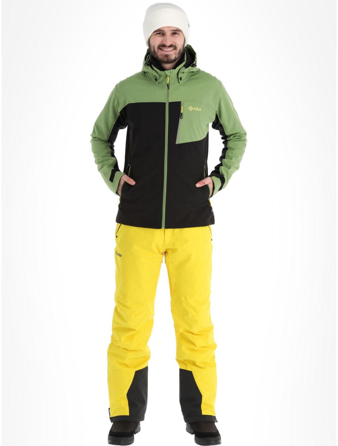 Kilpi, Ravio-m softshell taglie forti uomo Green nero, verde 