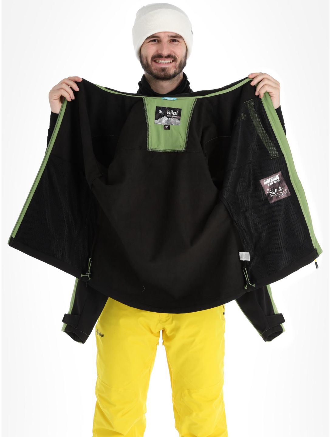 Kilpi, Ravio-m softshell taglie forti uomo Green nero, verde 