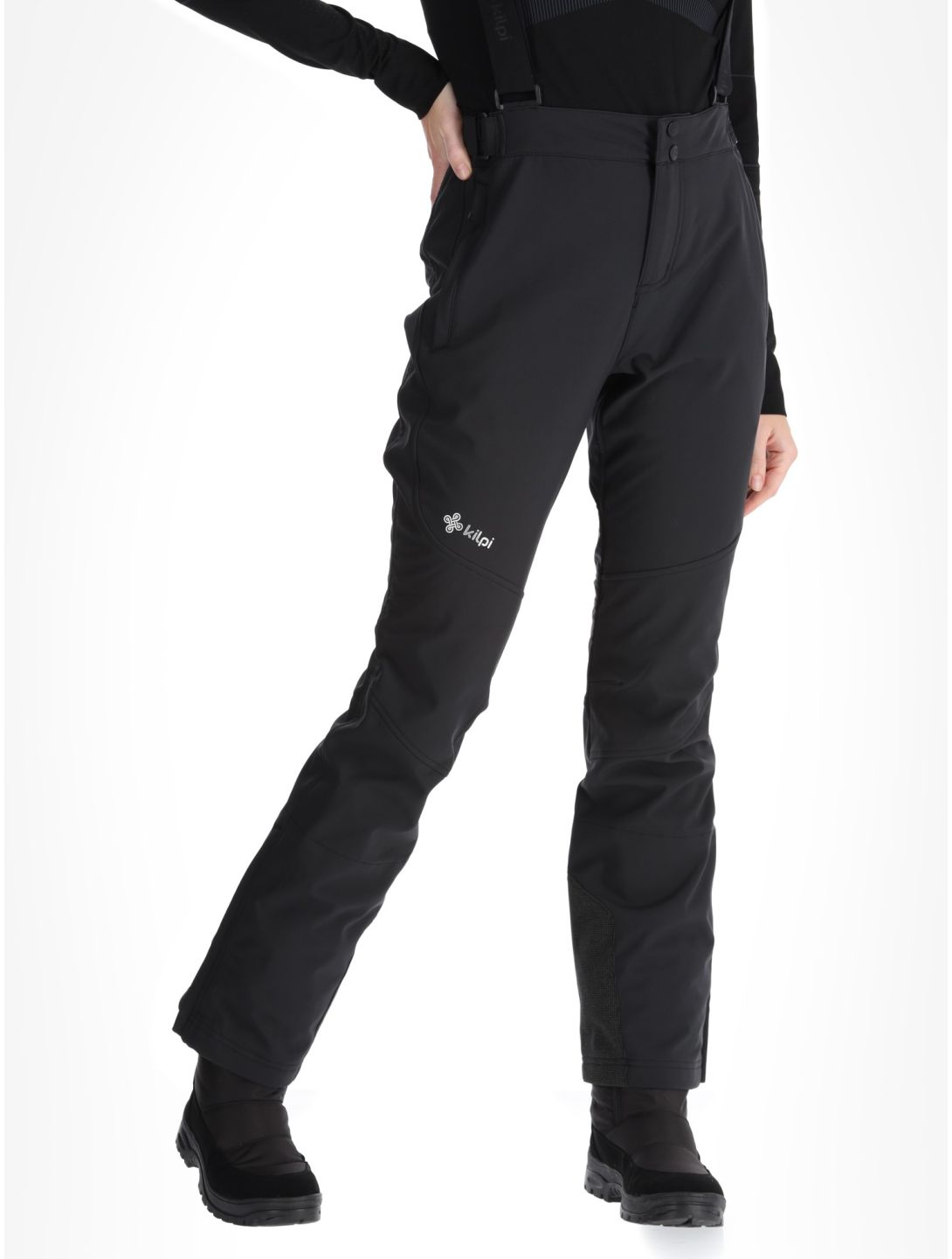 Kilpi, RHEA pantaloni da sci softshell donna Black nero 