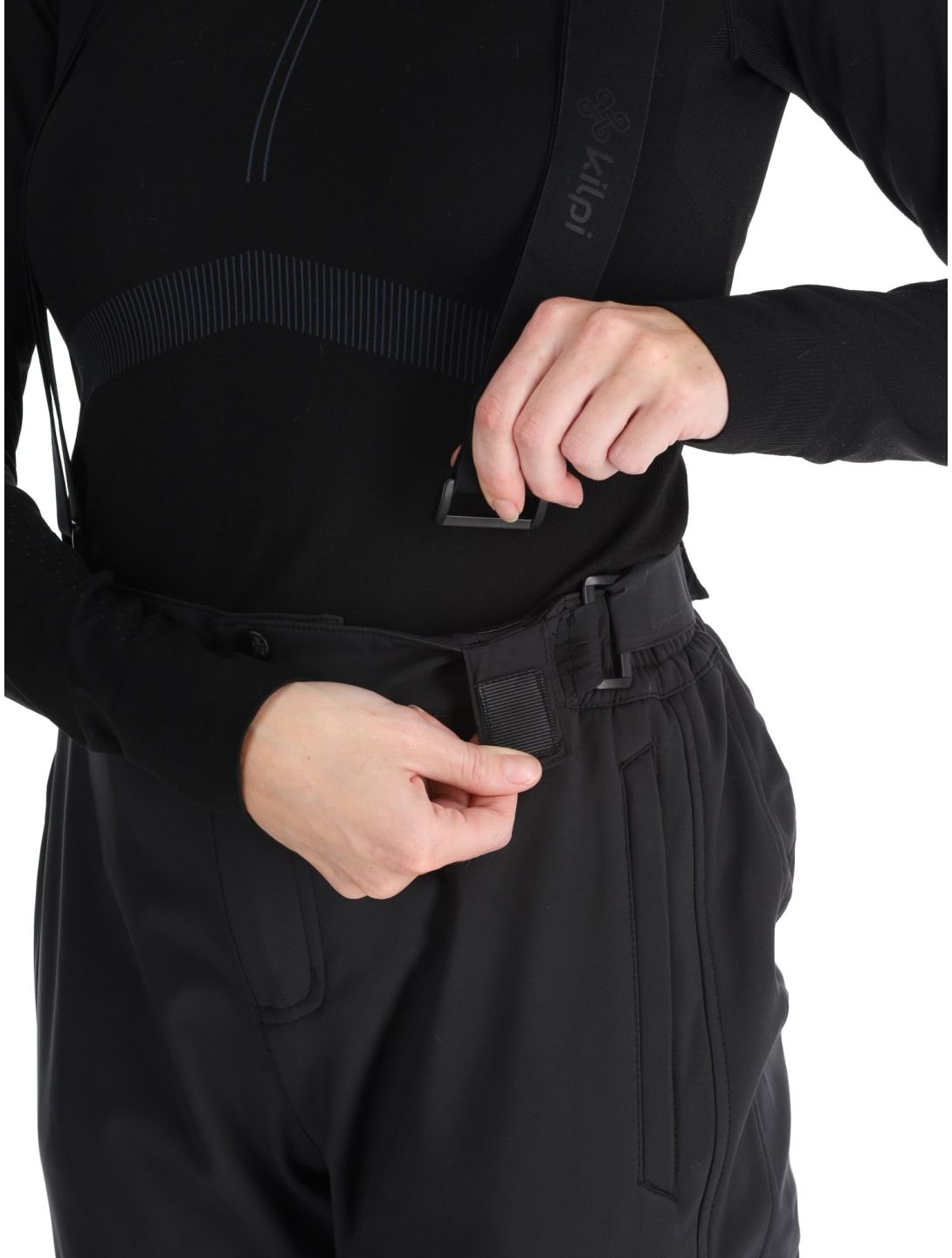 Kilpi, RHEA pantaloni da sci softshell donna Black nero 