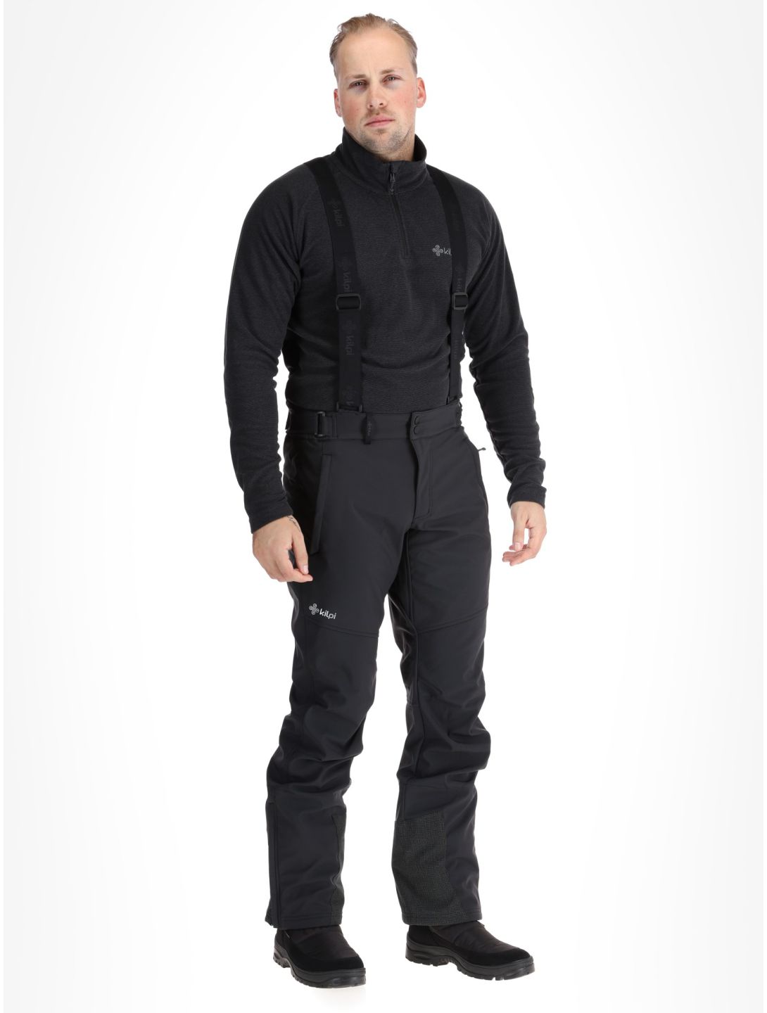 Kilpi, RHEA pantaloni da sci softshell uomo Black nero 