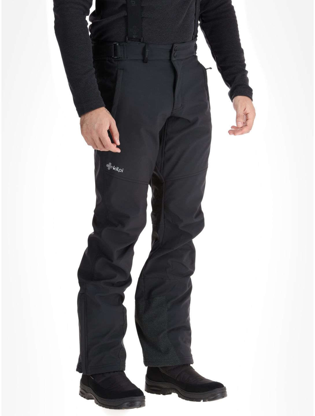 Kilpi, RHEA pantaloni da sci softshell uomo Black nero 