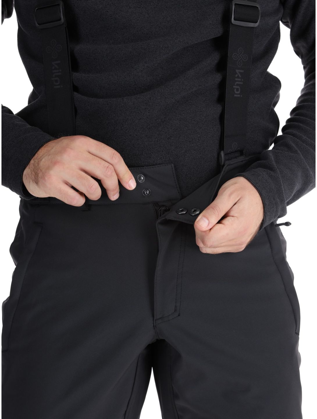 Kilpi, RHEA pantaloni da sci softshell uomo Black nero 