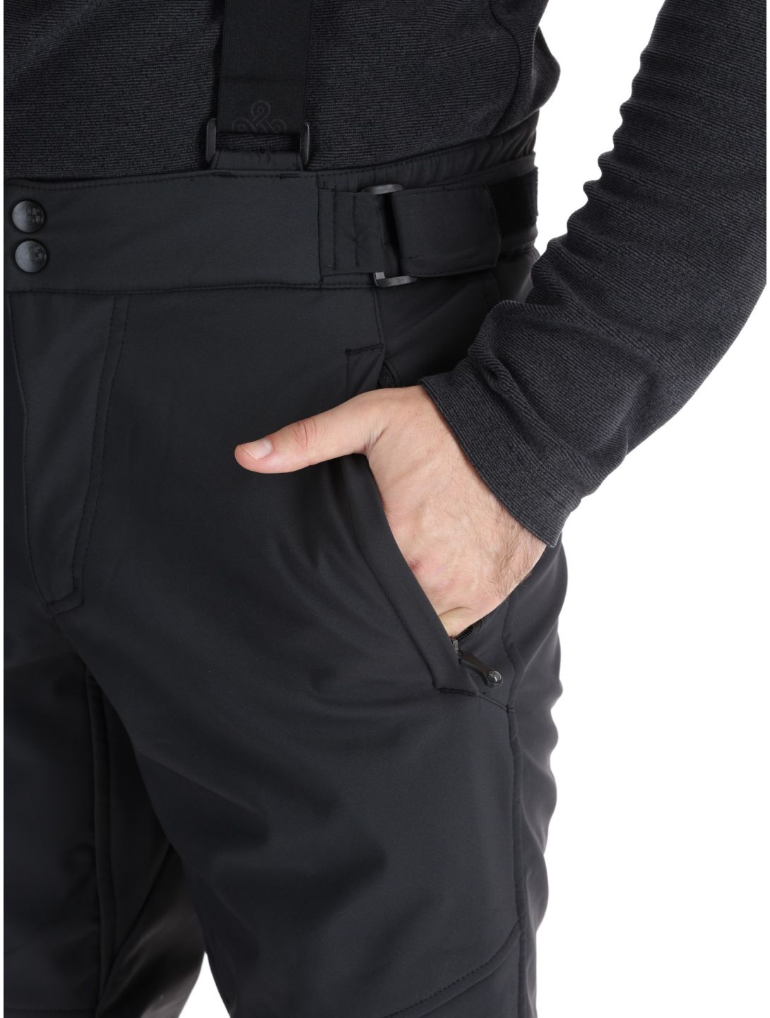 Kilpi, RHEA pantaloni da sci softshell uomo Black nero 