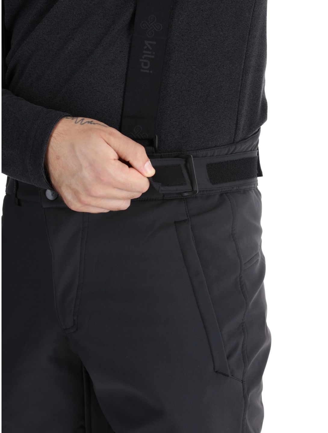 Kilpi, RHEA pantaloni da sci softshell uomo Black nero 