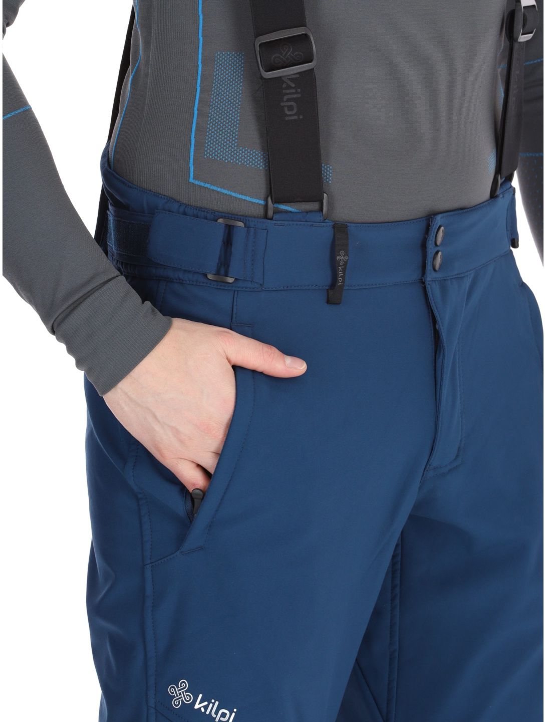 Kilpi, RHEA pantaloni da sci softshell uomo Dark Blue blu 