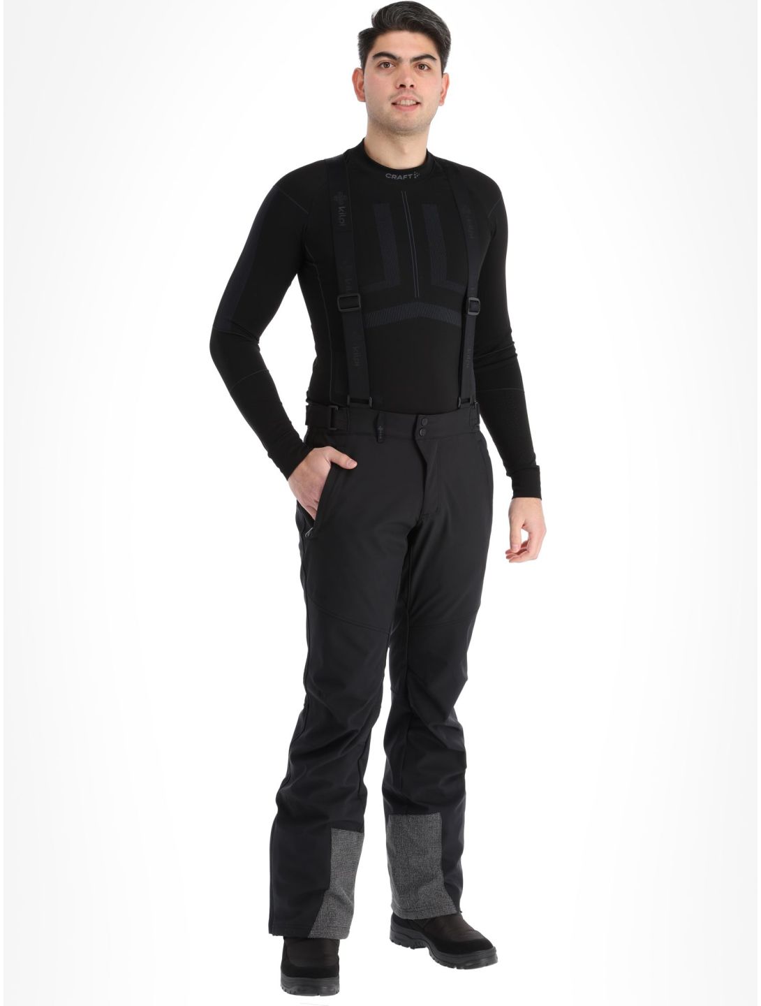 Kilpi, Rhea-M pantaloni da sci softshell uomo Black nero 