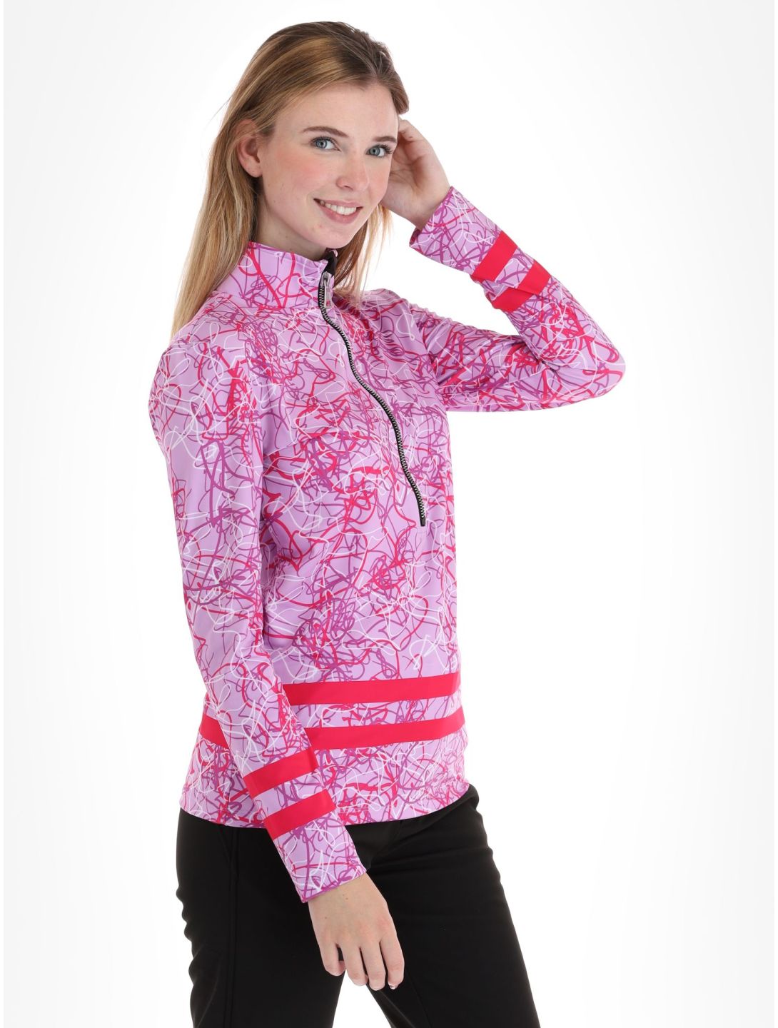 Kou Sportswear, Geolines maglione donna Purple-Pink rosa, viola 