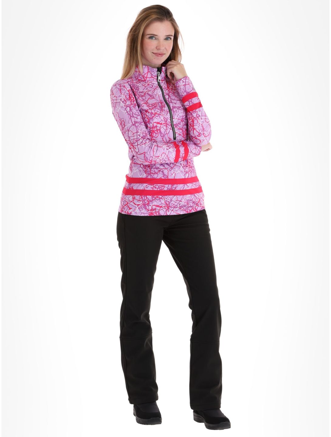 Kou Sportswear, Geolines maglione donna Purple-Pink rosa, viola 