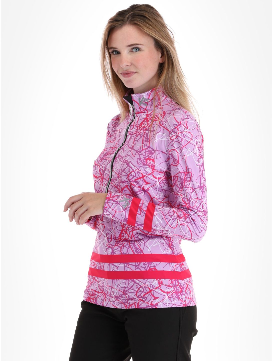 Kou Sportswear, Geolines maglione donna Purple-Pink rosa, viola 