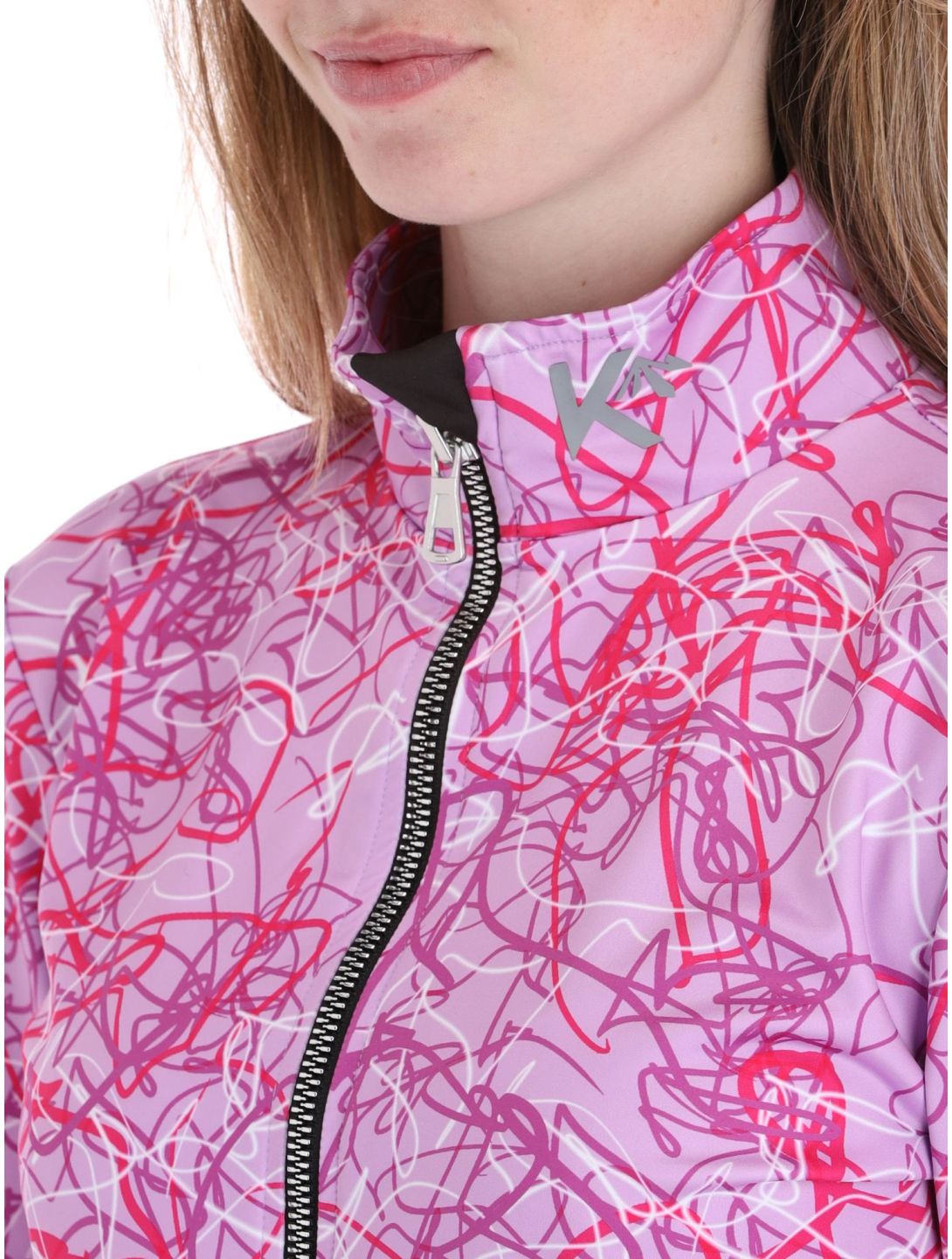 Kou Sportswear, Geolines maglione donna Purple-Pink rosa, viola 