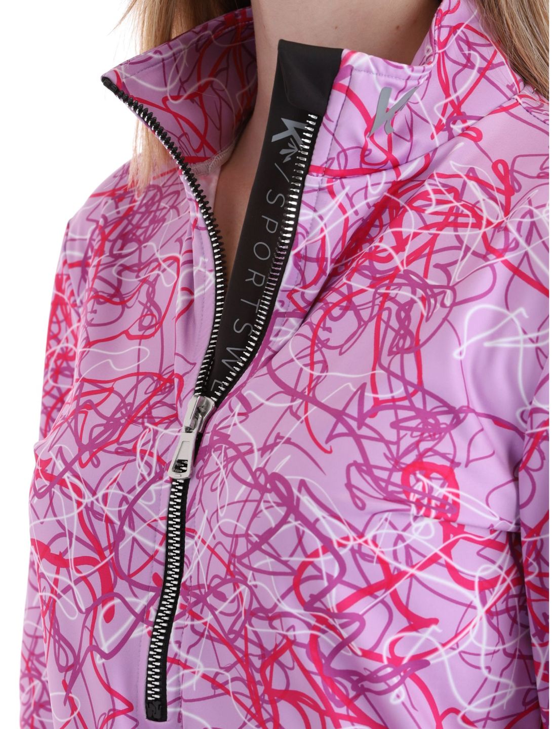 Kou Sportswear, Geolines maglione donna Purple-Pink rosa, viola 