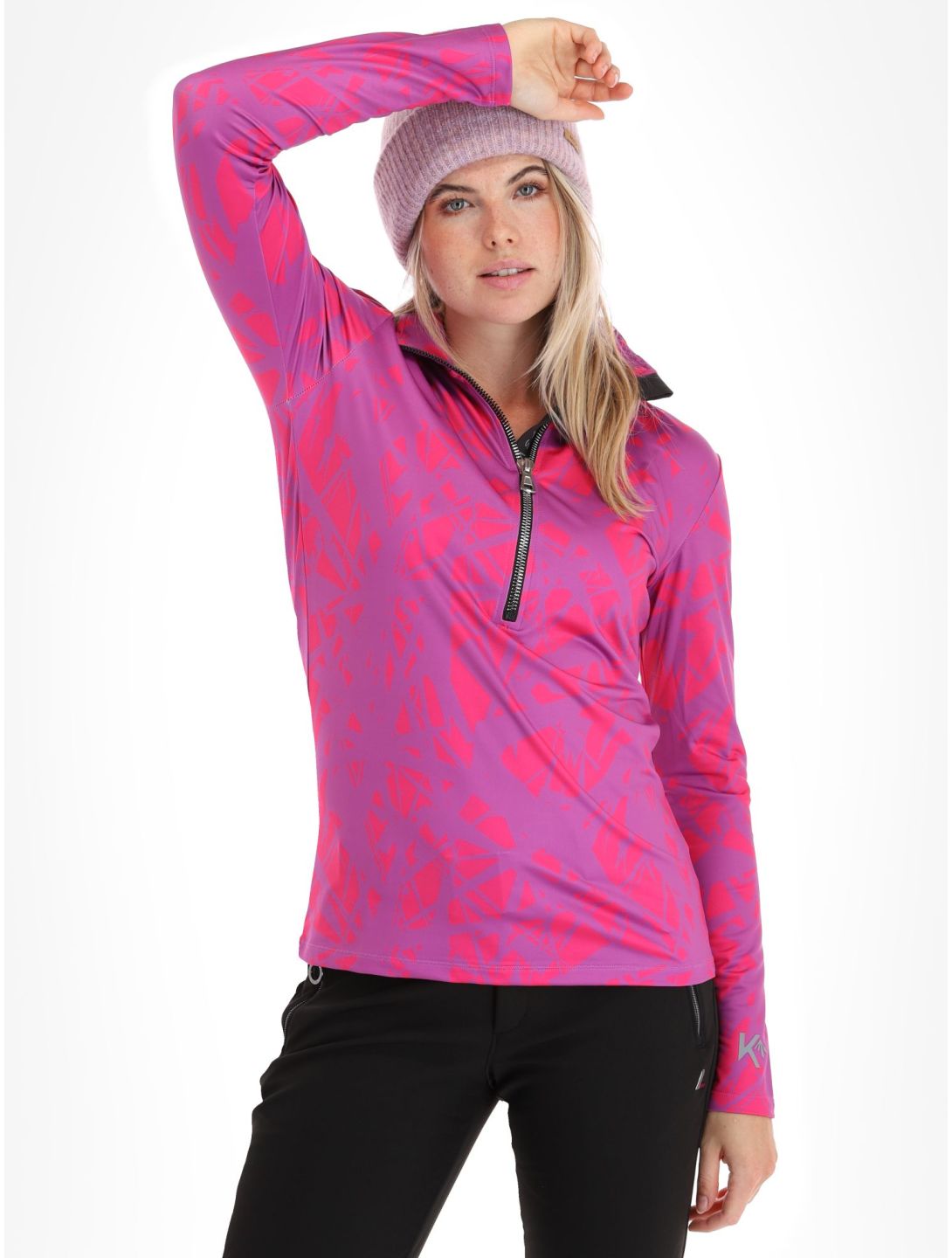 Kou Sportswear, Graphic maglione donna Pink-Purple rosa, viola 