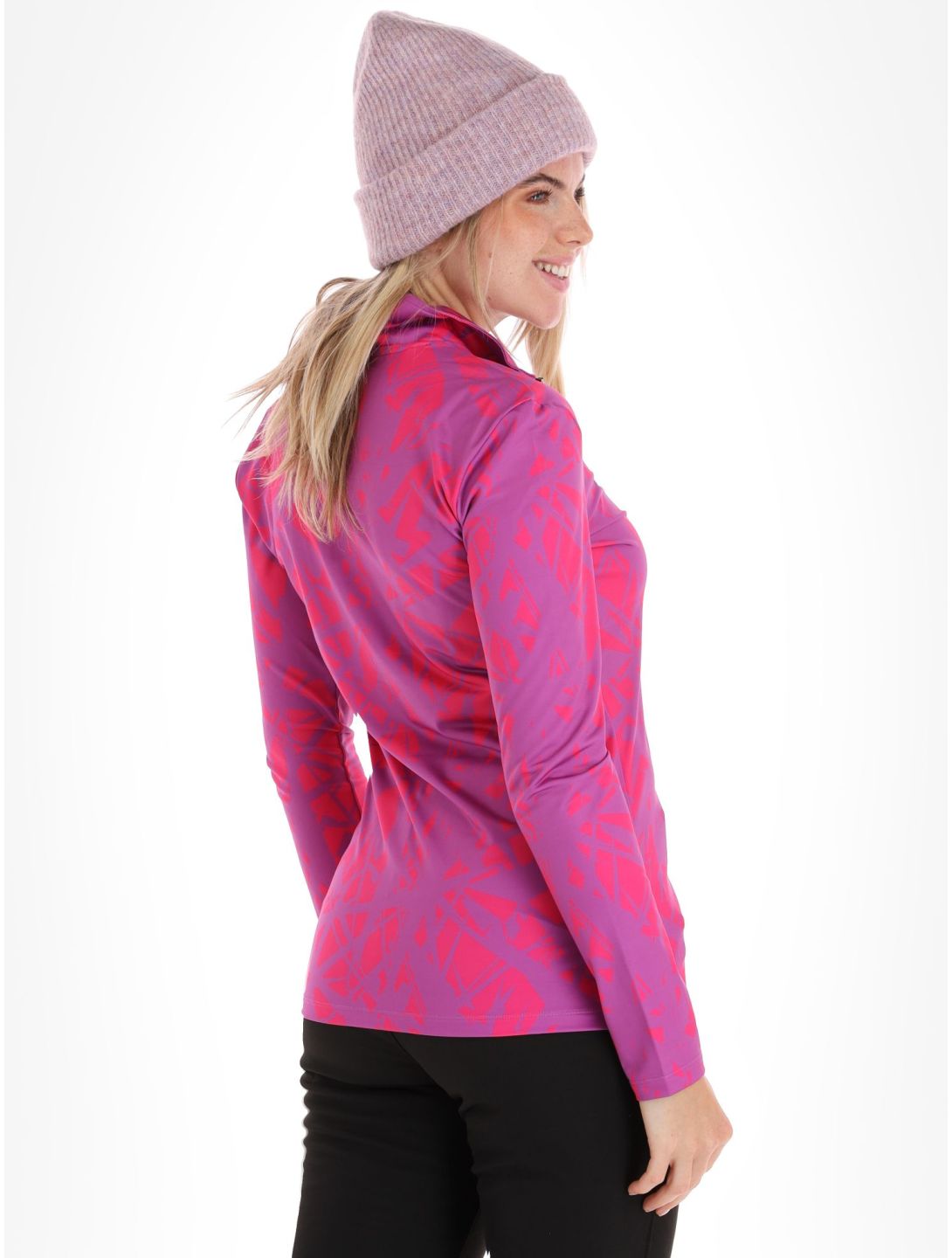 Kou Sportswear, Graphic maglione donna Pink-Purple rosa, viola 