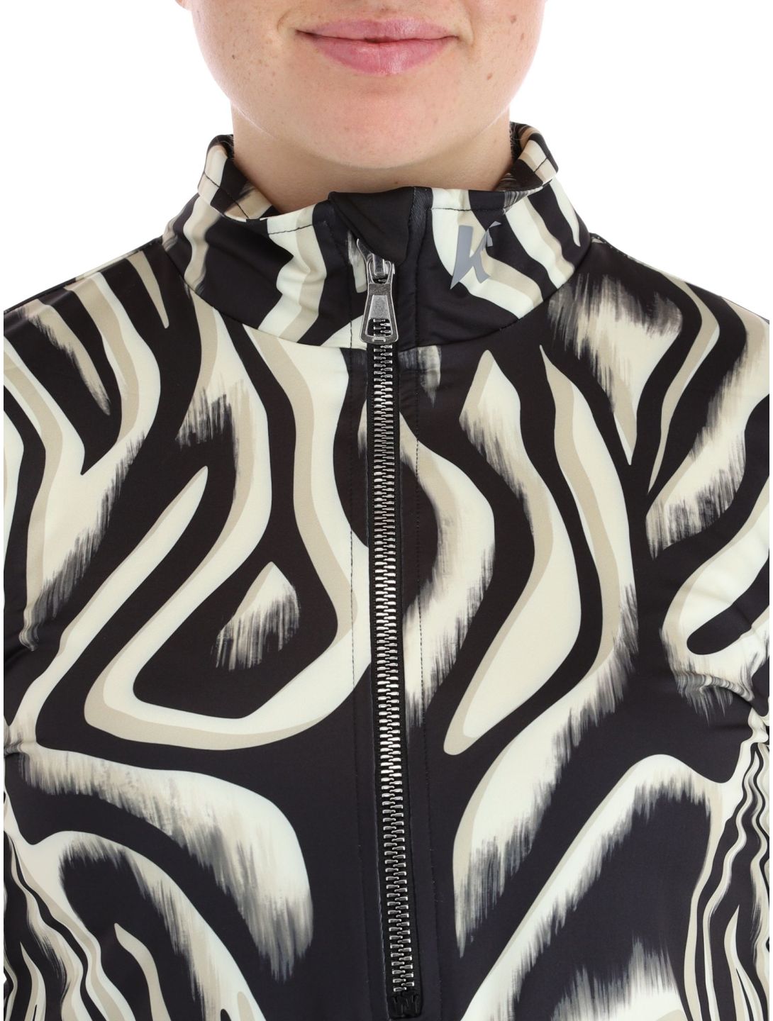 Kou Sportswear, Wild Print maglione donna Black-Beige beige, nero 