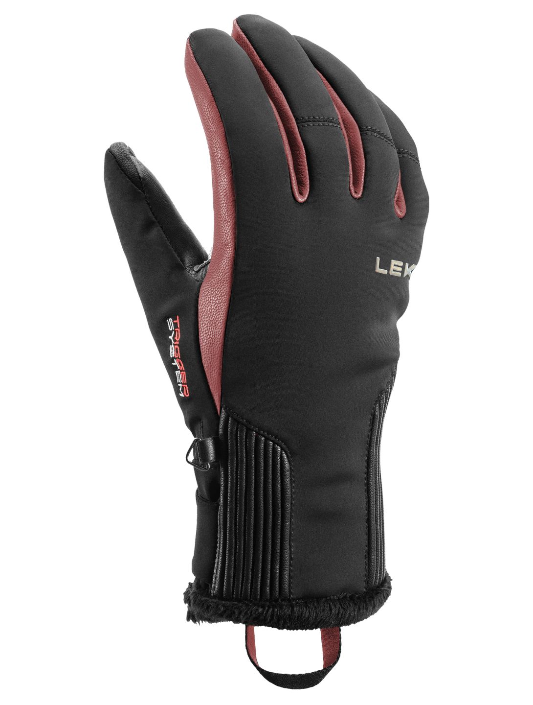 Leki, Vallarta 3D guanti da sci donna Black / Rosé nero, rosa 