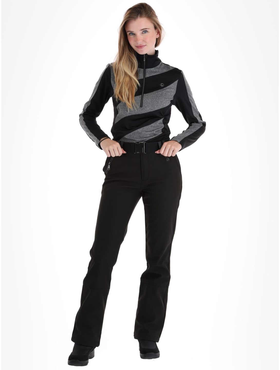 Luhta, Henje pantaloni da sci softshell donna Black nero 