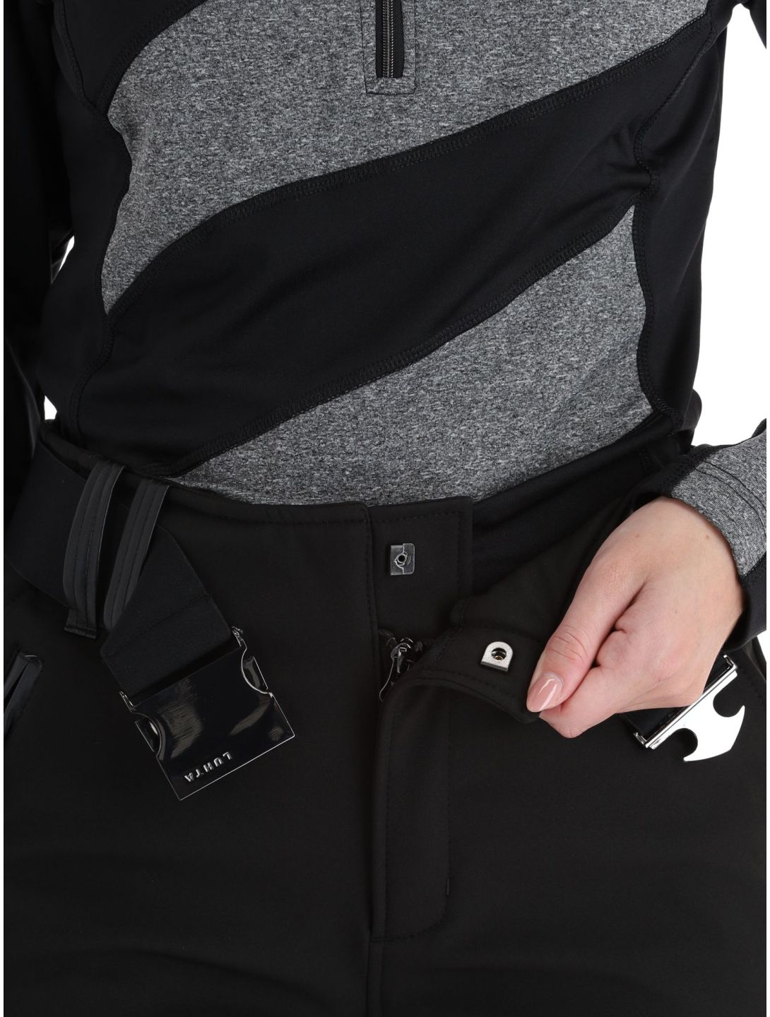 Luhta, Henje pantaloni da sci softshell donna Black nero 