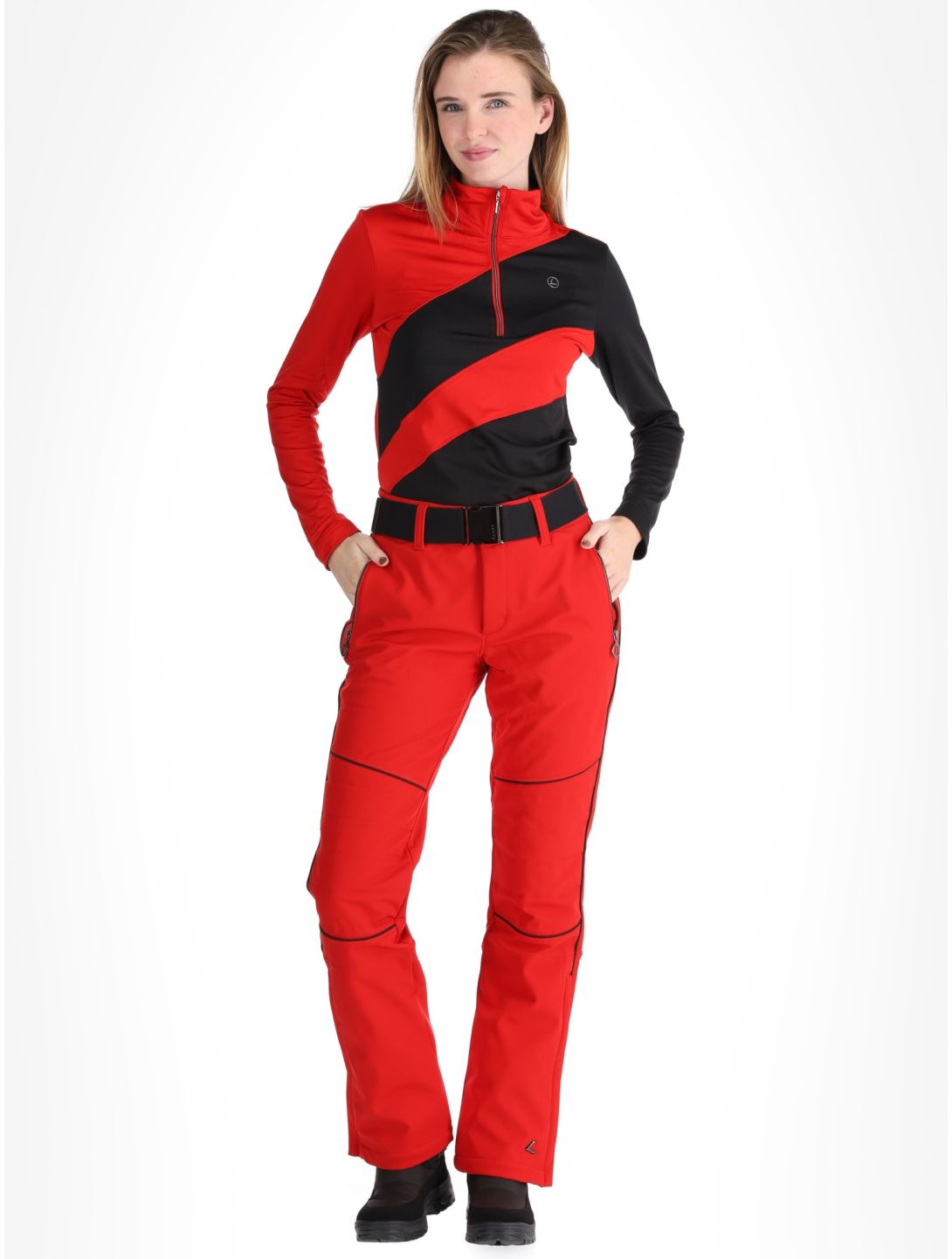 Luhta, Jaamalai pantaloni da sci softshell donna Cranberry rosso 