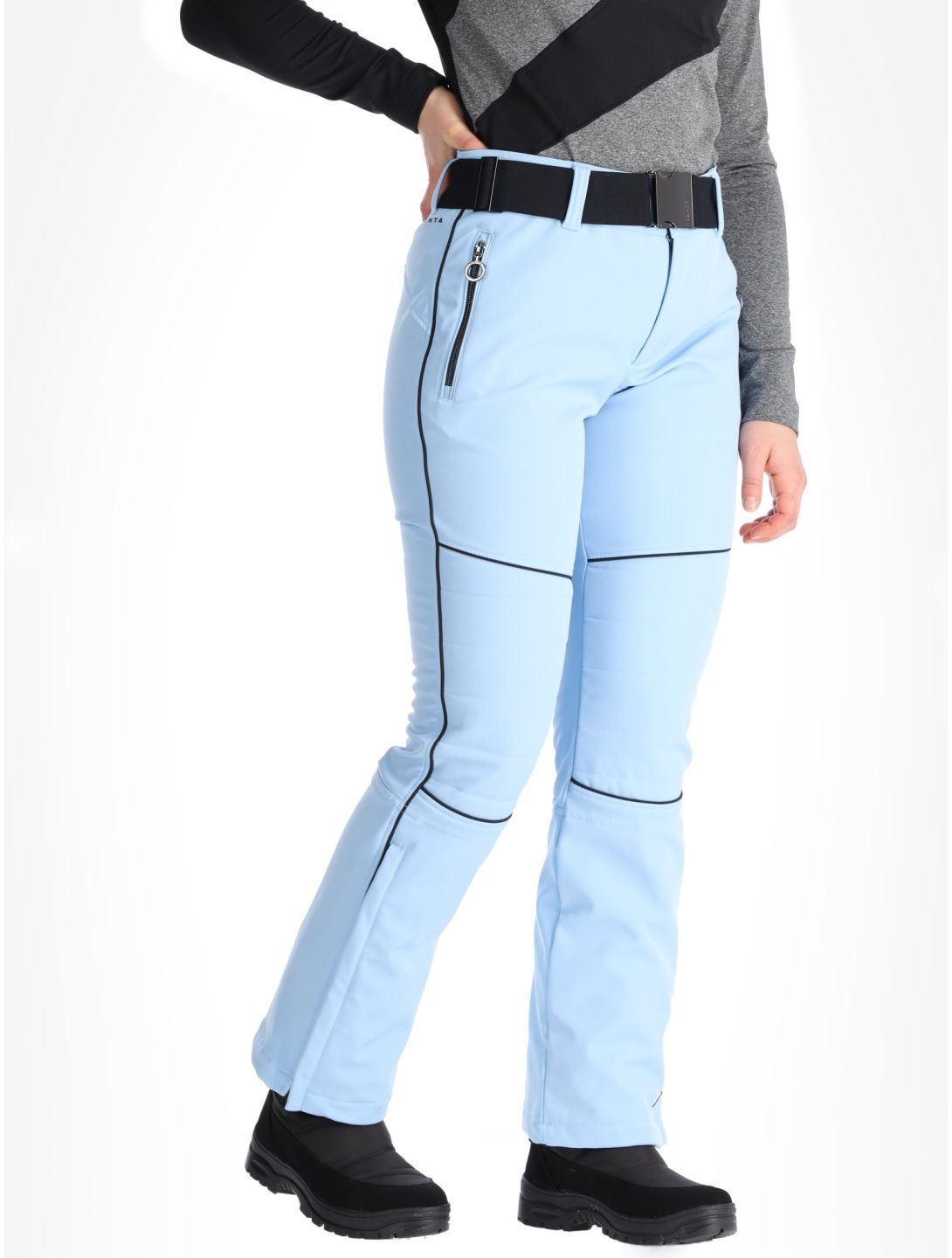 Luhta, Jaamalai C pantaloni da sci softshell conformato corto donna Light Blue blu 