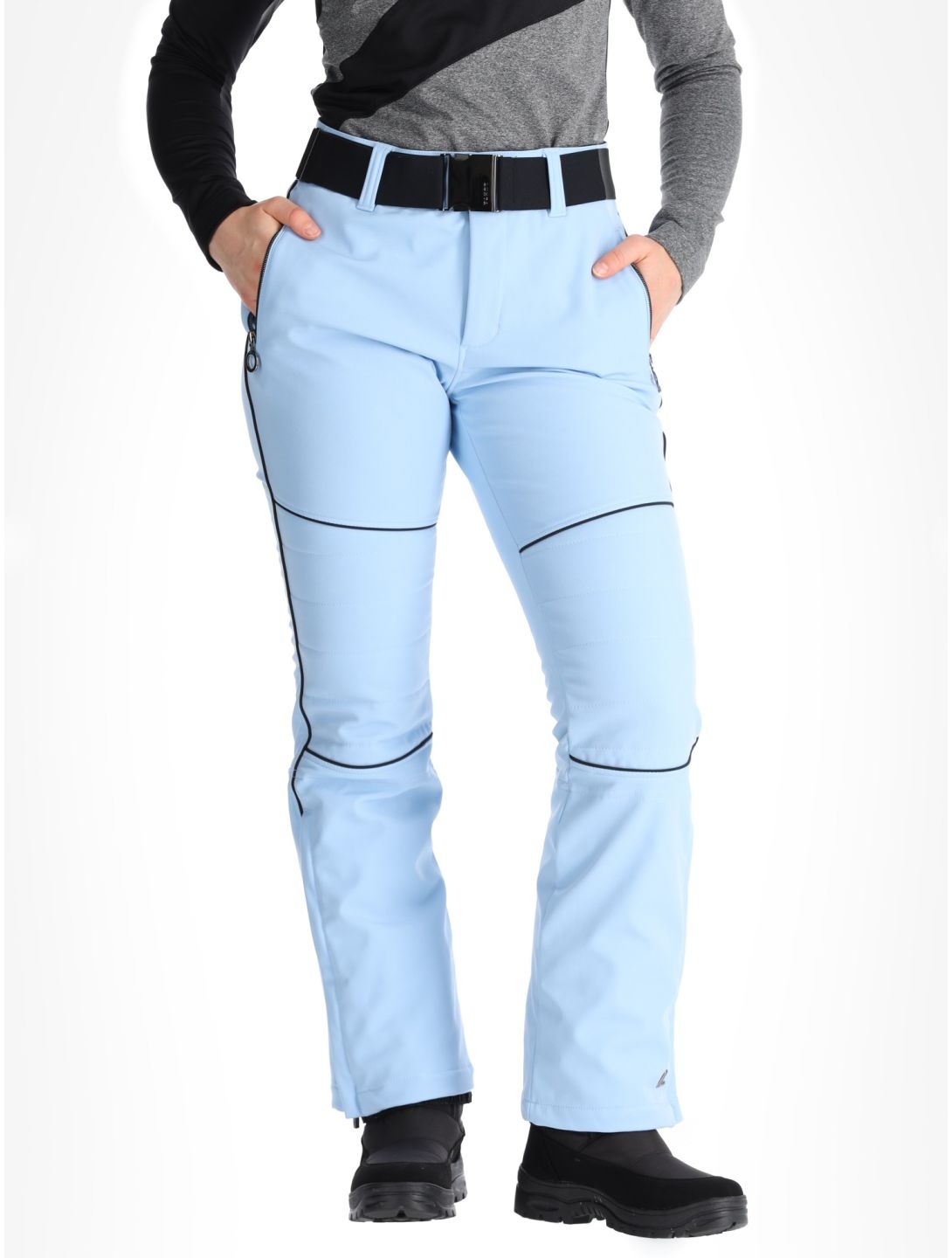 Luhta, Jaamalai C pantaloni da sci softshell conformato corto donna Light Blue blu 