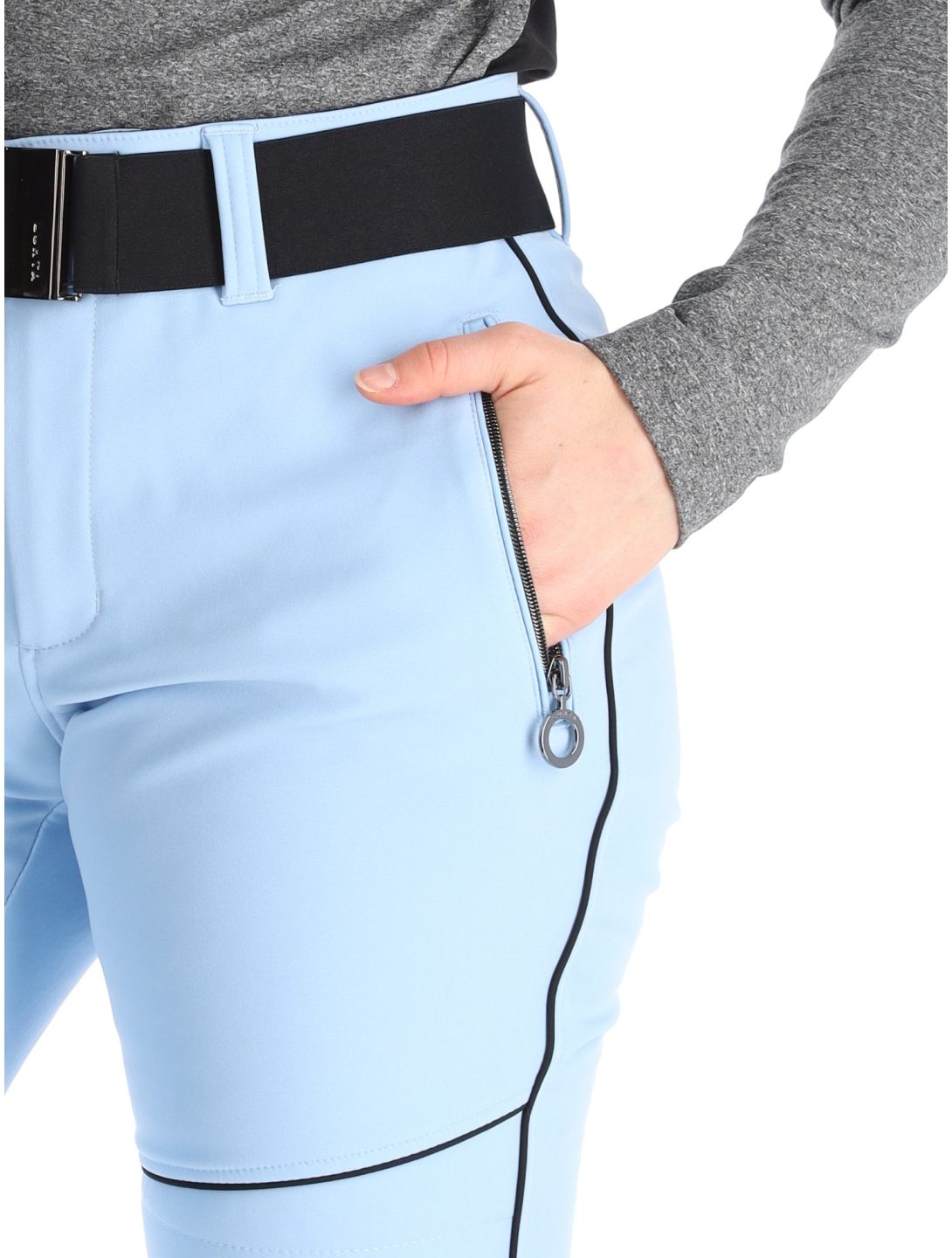 Luhta, Jaamalai C pantaloni da sci softshell conformato corto donna Light Blue blu 