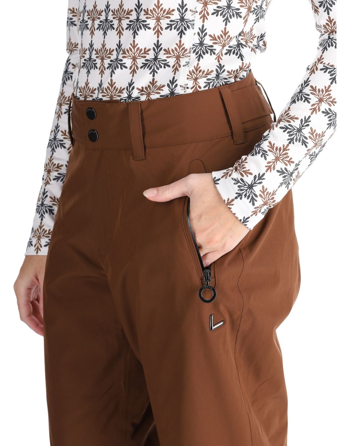 Luhta, Jero pantaloni da sci donna Chocolat marrone 