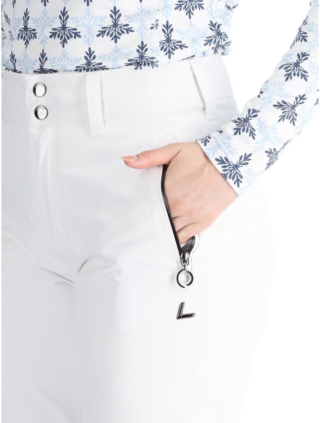 Luhta, Jero pantaloni da sci donna Optic White bianco 