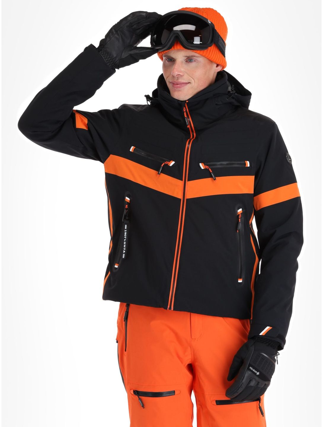 Luhta, Jierstivaara giacca sci uomo Black arancio, nero 