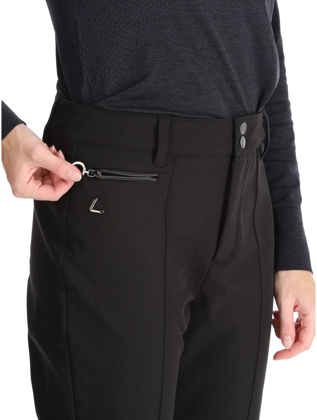 Luhta, Joentaka pantaloni da sci softshell donna Black nero 